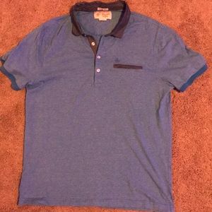 Penguin blue collard shirt
